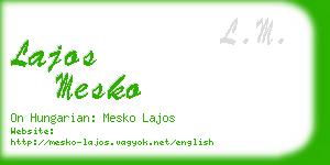 lajos mesko business card